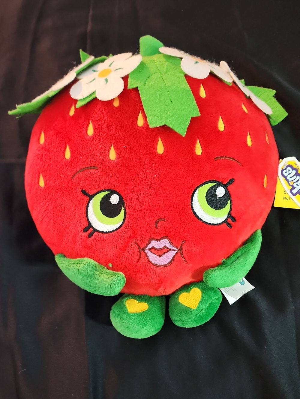 Shopkins Strawberry Plush Toy - Red, Green & Yellow Accents